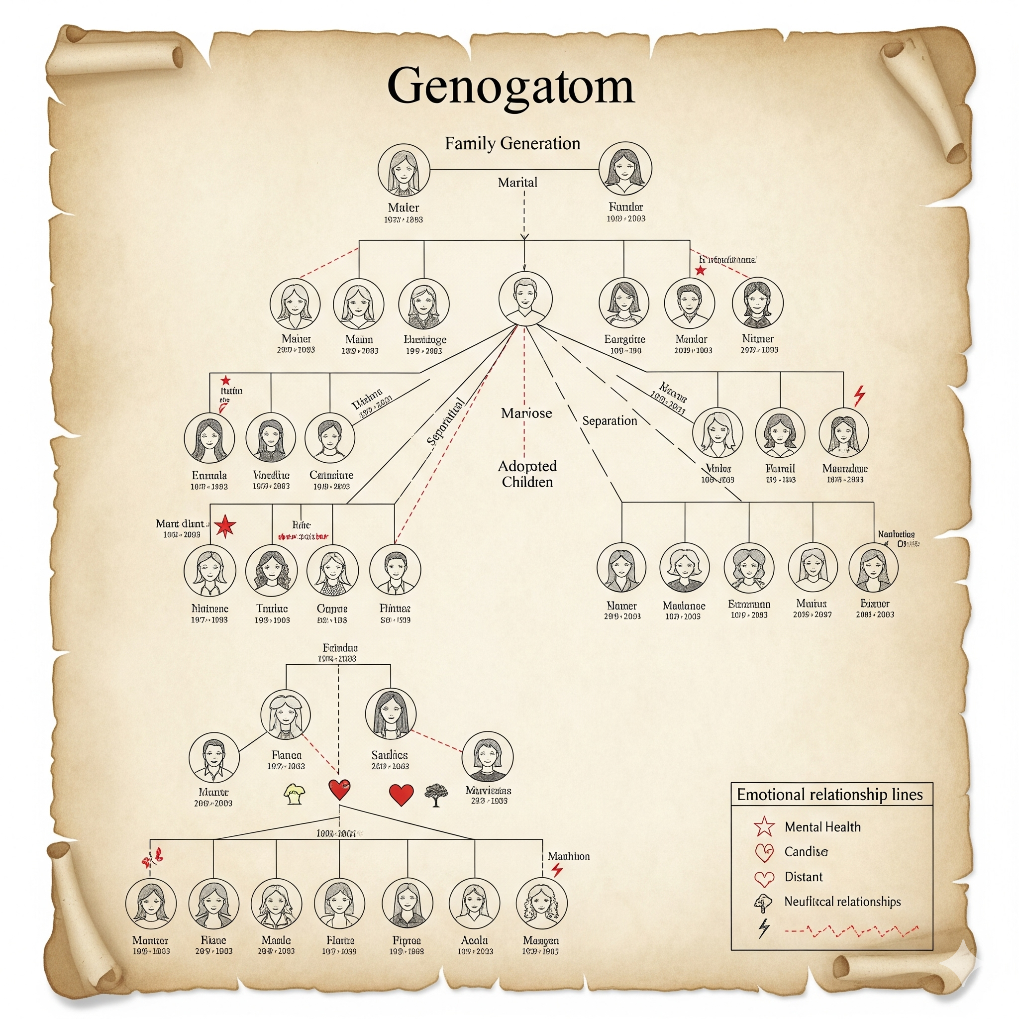 enogramm nach Dr. Bowen, systemischer Einzel-, Paar- und Familienberater Björn Stilhoff - Rendsburg